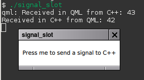 Qt Signal Slots App Screenshot